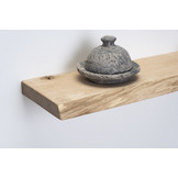 Eiken wandplank 36mm geschuurd met blind montage systeem