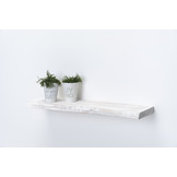 Vintage wit eiken wandplank 36mm geschuurd met blind montage systeem