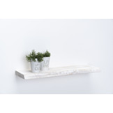 Vintage wit eiken wandplank 36mm geschuurd met blind montage systeem