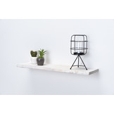 Vintage wit eiken wandplank 26mm geschuurd met blind montage systeem