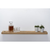 Oud eiken wagondeel wandplank 4cm dikte met blind montage systeem