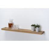 Oud eiken wagondeel wandplank 3,5cm dikte met blind montage systeem