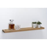 Oud eiken wagondeel wandplank 3,5cm dikte met blind montage systeem