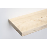 Wandplank nieuw steigerhout 3cm met blind montage systeem
