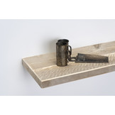 Wandplank oud steigerhout 3cm met blind montage systeem