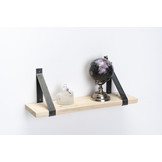 Wandplank steigerhout nieuw 3cm met stalen beugels