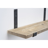 Wandtafelgerüst Holz altes 3cm mit öffnen Stahlwinkeln