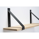 Wandregal Eiche 2cm mit Stahlbügeln