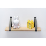 Wandplank eiken 3cm met stalen beugels