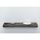Oud eiken wagondeel wandplank 4,5cm dikte met blind montage systeem