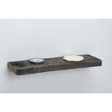 Oud eiken wagondeel wandplank 4,5cm dikte met blind montage systeem
