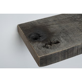 Oud eiken wagondeel wandplank 4,5cm dikte met blind montage systeem