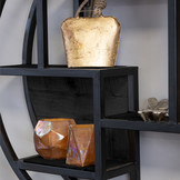 Wall rack mango wood black | round