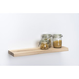 XXL Eiken wandplank 4cm dikte geschaafd met geleefde voorkant zwevend montage systeem 170t/m350cm