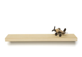 Wall shelf, paintable, 38mm thick, neatly sawn with floating mounting system