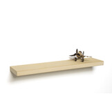 Wall shelf, paintable, 38mm thick, neatly sawn with floating mounting system