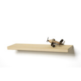 Wall shelf, paintable, 38mm thick, neatly sawn with floating mounting system