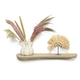 Wandregal aus Eichenholz mit einer Dicke von 3 cm, gehobelt und mit schwebendem Montagesystem in organischer Form