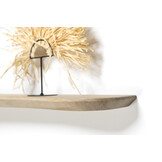 Oak wall shelf 3cm thick planed with organic shape floating mounting system