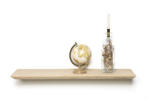 Eiken wandplank 3cm dikte geschaafd met verjongde rand zwevend montage systeem