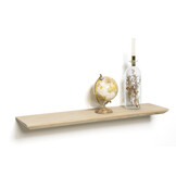 Oak wall shelf 3cm thick, planed with bevelled edge, floating mounting system