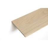 Eiken wandplank 3cm dikte geschaafd met verjongde rand zwevend montage systeem