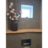 XXL Eiche Fensterbank Maßanfertigung gehobelt 40mm stark verwitterte Front 170 bis 350 cm