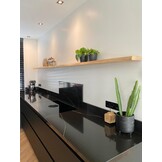 XXL Eiken wandplank 4cm dikte geschaafd met geleefde voorkant zwevend montage systeem 170t/m350cm