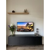 XXL Oak wall board 4cm thickness planed with tightly sawn front floating mounting system 170t/m350cm