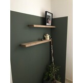 Eiken wandplank 4cm dikte geschaafd met geleefde voorkant zwevend montage systeem