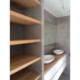 Oak wall board 4cm thickness planed tightly sawn with floating mounting system