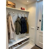 Vintage white oak wall board 36mm sanded with blind mounting system