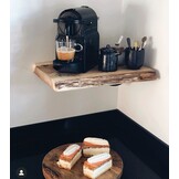 Eiken wandplank 36mm geschuurd met blind montage systeem