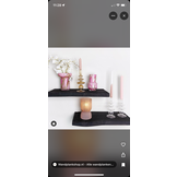 Black oak wall board 36mm sanded with blind mounting system