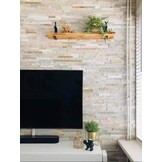 Oak wall shelf 36mm with large rotary clamps