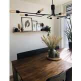 Oak wall shelf 36mm with large rotary clamps