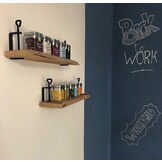 Eichenholz-Wandtafel 26mm mit kleinen Drehklammern