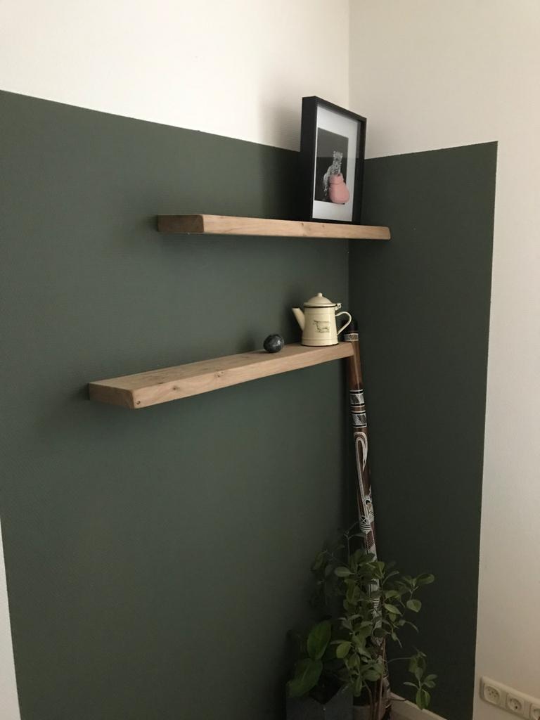 Oak wall board 55mm thickness planed with lived front floating mounting system