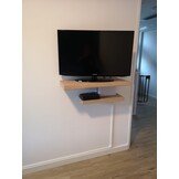 Oak wall board 55mm thickness planed with lived front floating mounting system