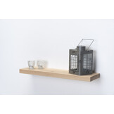 Eiken wandplank 55mm dikte geschaafd strak gezaagd met zwevend montage systeem