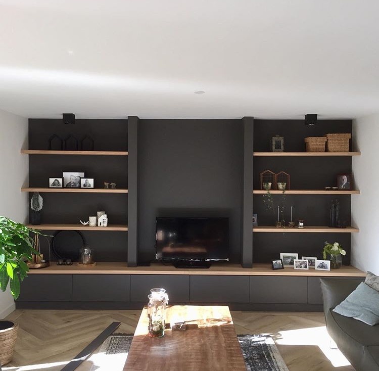 Oak wall board 55mm thickness planed tightly sawn with floating mounting system