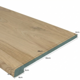 XXL Solid oak window sill with distressed front - 40mm thickness