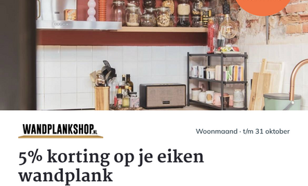 Woonmaand: 5% Korting op Eiken Wandplanken en Vensterbanken