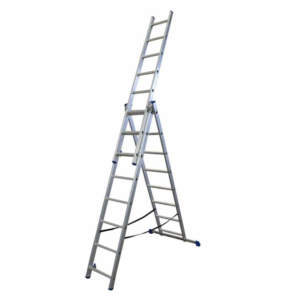 Wolk Schandelijk Doe herleven Alumexx ladder 3 delig 3x8 sporten - Aluflex Rolsteigers Stadskanaal