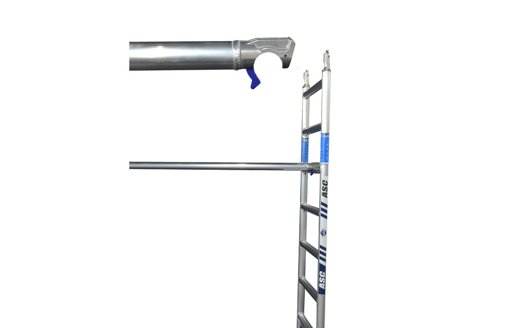 AGS Pro rolsteiger ASC 135x190x12.3 werkhoogte + enkele voorloopleuning
