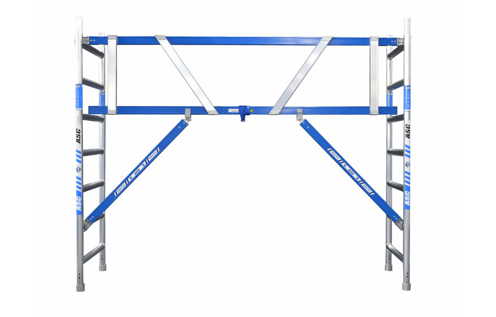 AGS Pro rolsteiger ASC 135x190x12.3 werkhoogte + enkele voorloopleuning