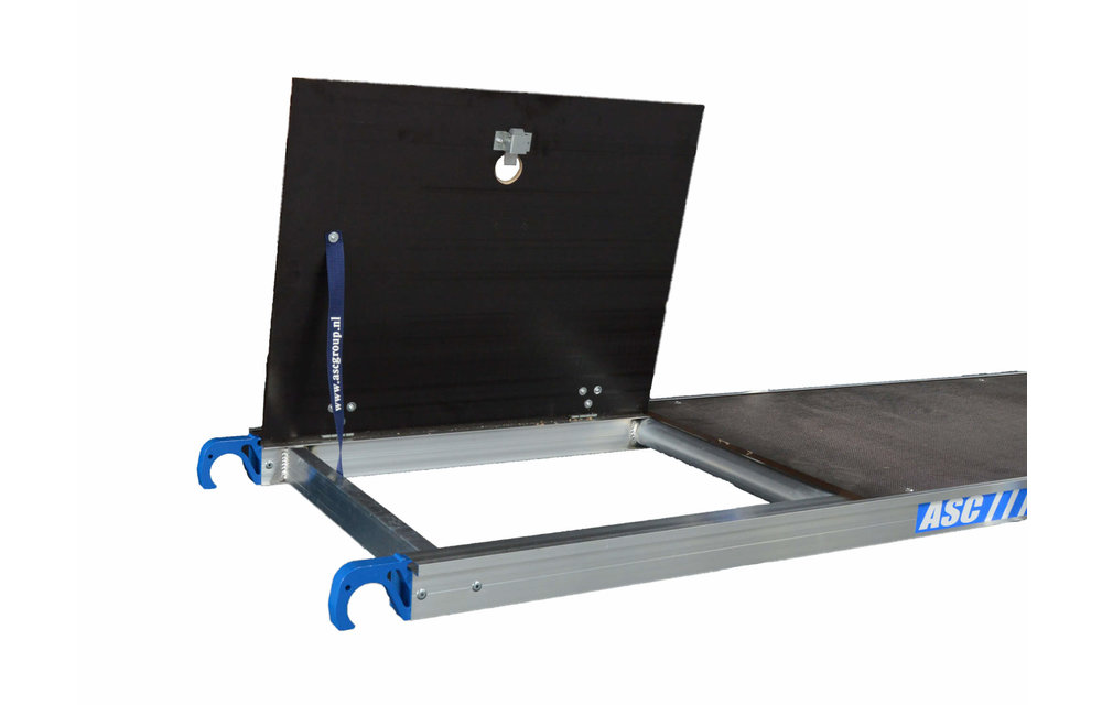 AGS Pro rolsteiger ASC 135x190x12.3 werkhoogte + enkele voorloopleuning
