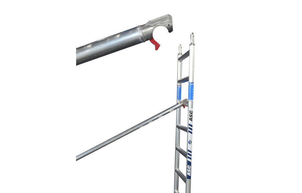 AGS Pro rolsteiger ASC 135x190x12.3 werkhoogte + enkele voorloopleuning
