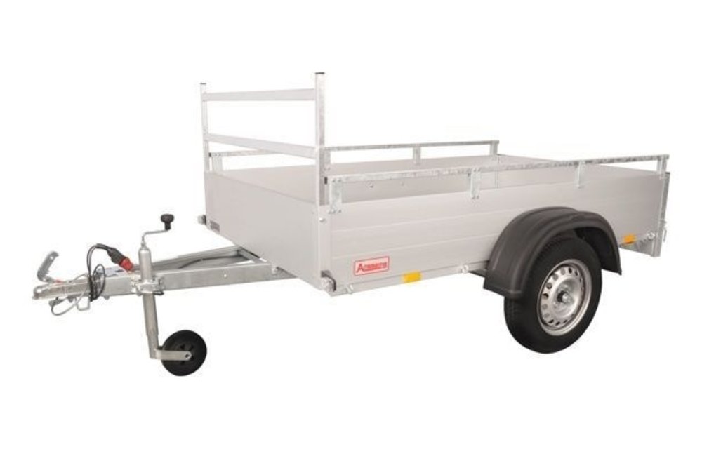 Anssems GT 750 R bakwagen - 750 kg bruto laadvermogen - 251x126 cm laadoppervlak - ongeremd - inclusief reling en voorrek