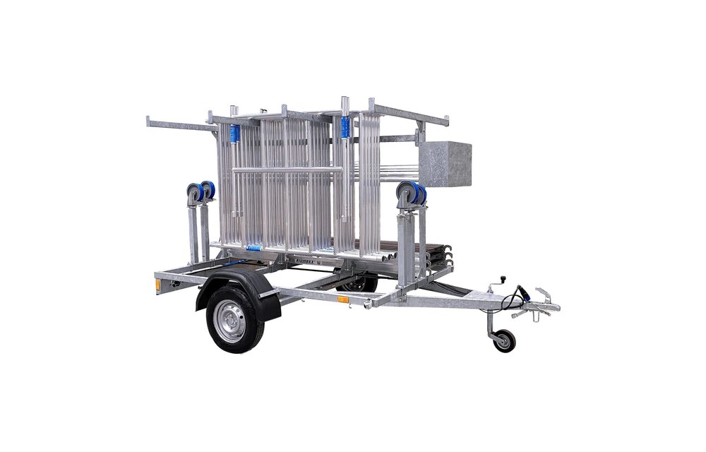 ASC rolsteiger 135 x 250 x 6,2m werkhoogte + Basic Carrier steigeraanhanger